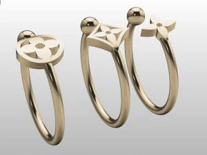 louis vuitton ring set 3D Model