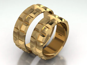 set di anelli 3 Modello 3D