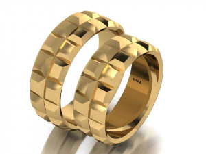 set di anelli 3 Modello 3D