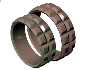 set di anelli 3 Modello 3D