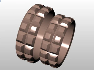 set di anelli 3 Modello 3D