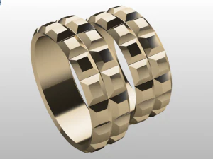 set di anelli 3 Modello 3D