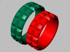 set di anelli 3 Modello 3D