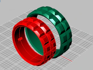 set di anelli 3 Modello 3D