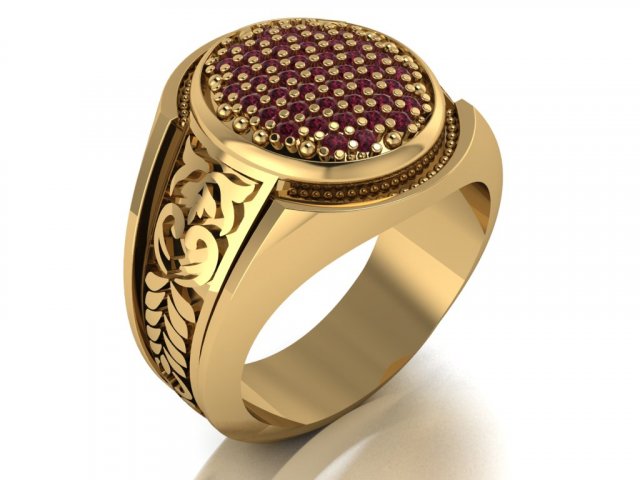 signet ring for men 3D Model .c4d .max .obj .3ds .fbx .stl .blend 