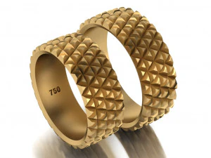 set di anelli 4 Modello 3D