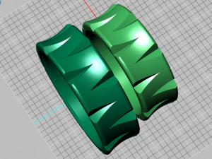 set di anelli 5 Modello 3D