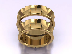 set di anelli 5 Modello 3D