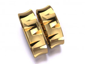 set di anelli 5 Modello 3D