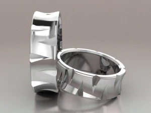 set di anelli 5 Modello 3D