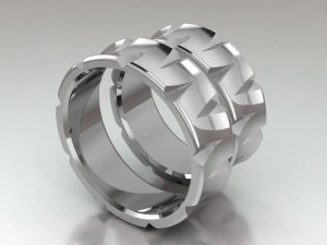 set di anelli 5 Modello 3D