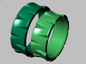 set di anelli 5 Modello 3D