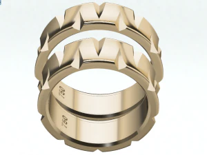 set di anelli 5 Modello 3D