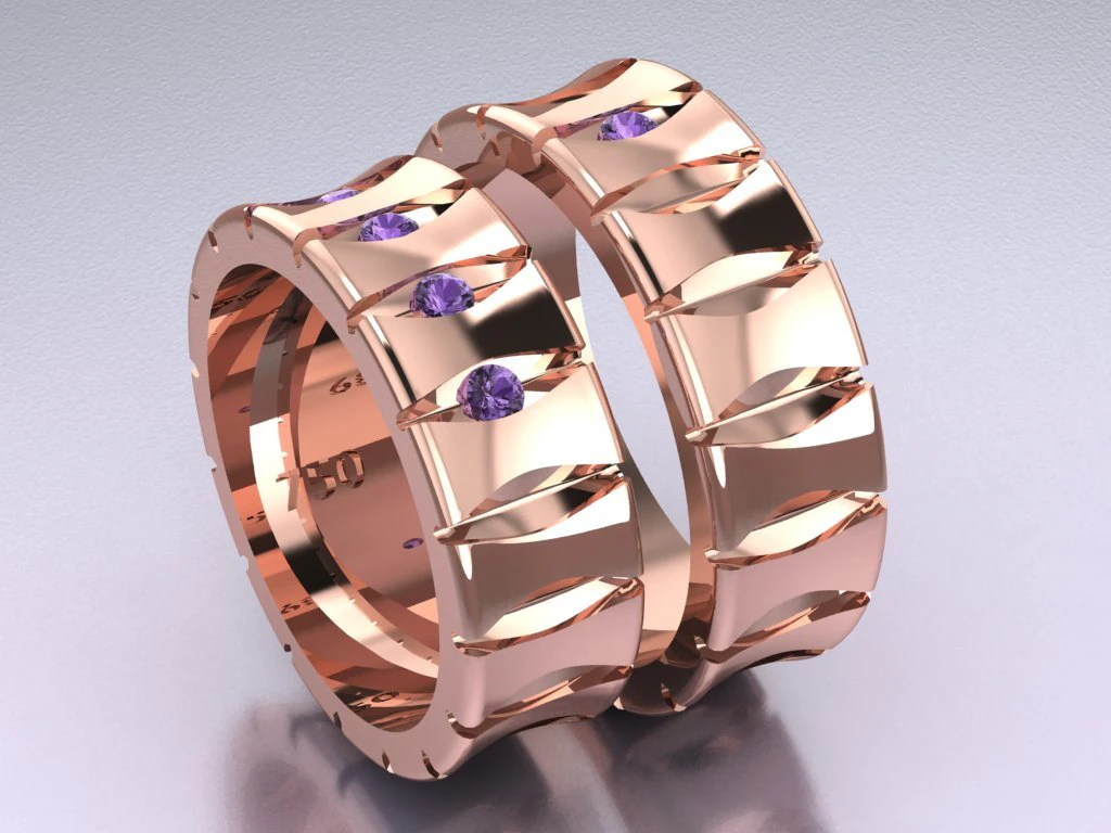 ring set 6 3D Model .c4d .max .obj .3ds .fbx .stl .blend 