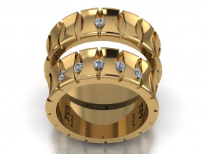 ring set 6 Modelo 3D