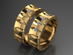 ring set 6 Modelo 3D