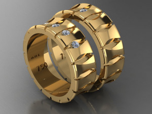ring set 6 Modelo 3D