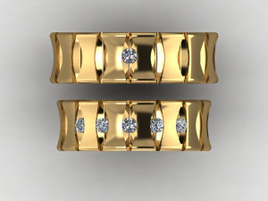 ring set 6 Modelo 3D