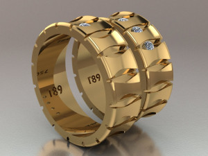 ring set 6 Modelo 3D