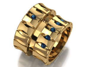 ring set 6 Modelo 3D