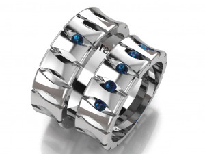 ring set 6 Modelo 3D