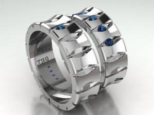 ring set 6 Modelo 3D