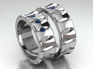 ring set 6 Modelo 3D