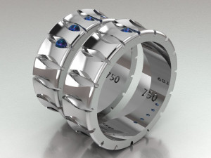 ring set 6 Modelo 3D