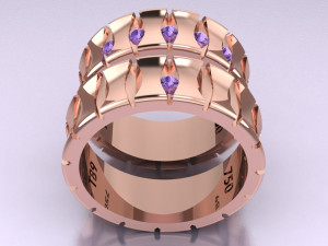 ring set 6 Modelo 3D