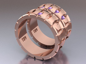 ring set 6 Modelo 3D