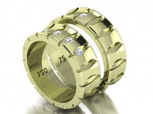 ring set 6 Modelo 3D