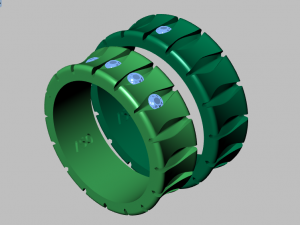 ring set 6 Modelo 3D