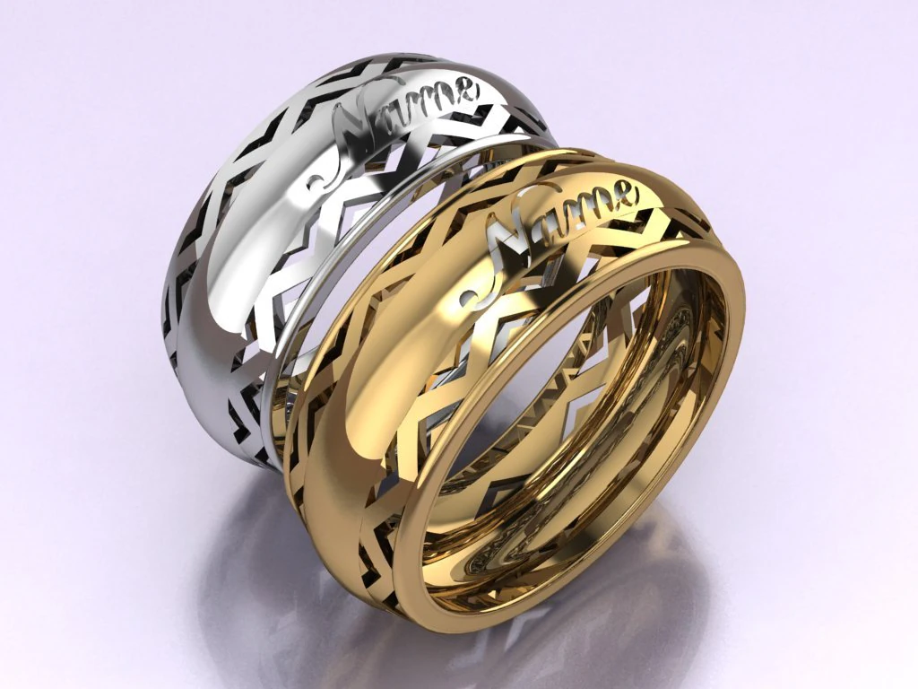 ring set 7 3D Model .c4d .max .obj .3ds .fbx .stl .blend 