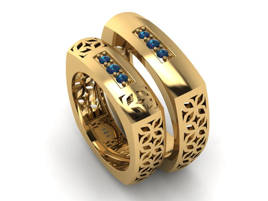 ring set 9 3D Model .c4d .max .obj .3ds .fbx .stl .blend 