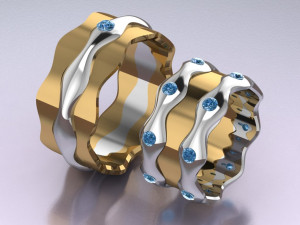 Ring Louis Vuitton set 3D model 3D printable