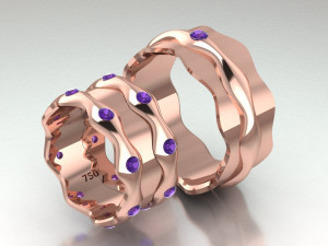 ring set 8 3D 模型