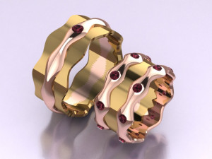ring set 8 3D 模型