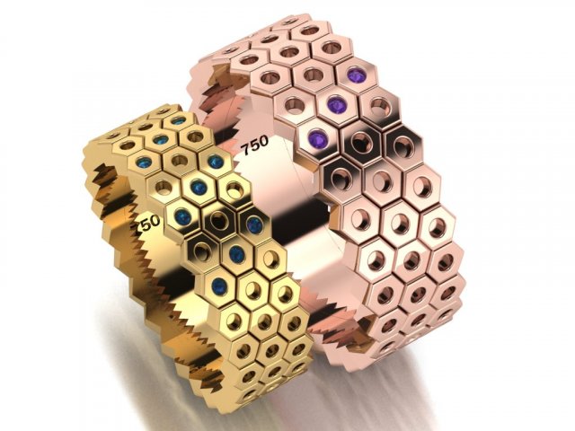 ring set 12 3D 模型 .c4d .max .obj .3ds .fbx .stl .blend 
