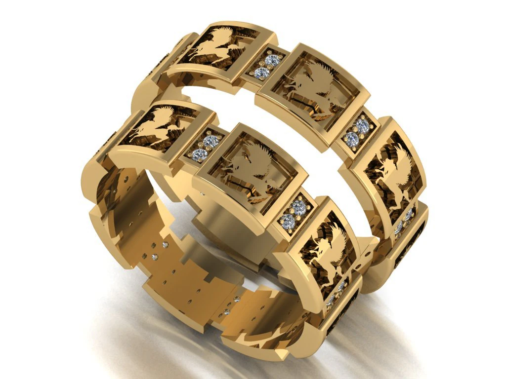 रिंग सेट 14 3D मॉडल .c4d .max .obj .3ds .fbx .stl .blend 