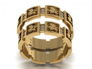 ring set 14 Modelo 3D