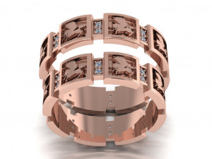 ring set 14 Modelo 3D