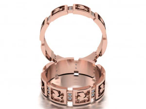 रिंग सेट 14 3D मॉडल