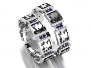 रिंग सेट 14 3D मॉडल