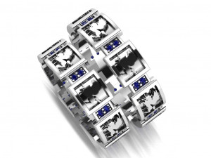 ring set 14 Modelo 3D