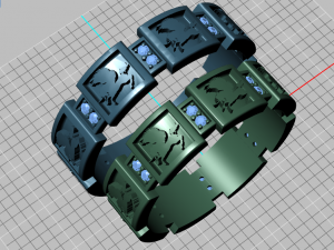 ring set 14 Modelo 3D