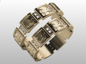 ring set 14 Modelo 3D