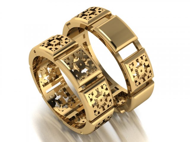 ring set 13 3D Model .c4d .max .obj .3ds .fbx .stl .blend