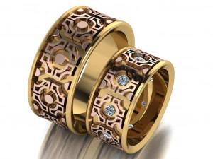 set di anelli 16 Modello 3D