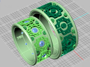 ring set 16 3D Model