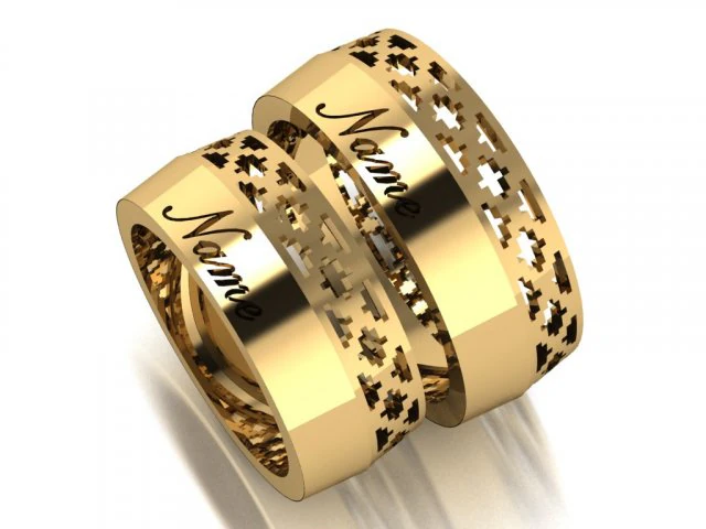 ring set 17 3D Model .c4d .max .obj .3ds .fbx .stl .blend